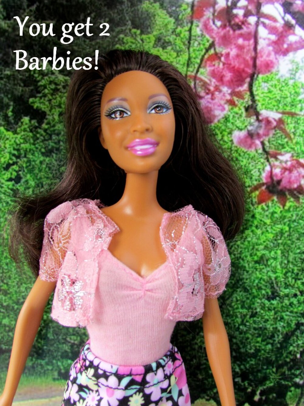 2 ETHNIC BARBIES: NIKKI, ARTICULATED, DESIREE FACE, CLOTHES + AFRICAN BARBIE